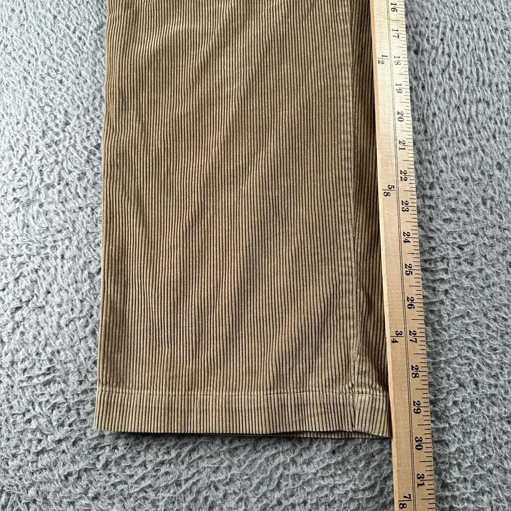Vtg Tommy Hilfiger Corduroy Pants Mens 34x32 Beige Pleated Straight Chino Casual